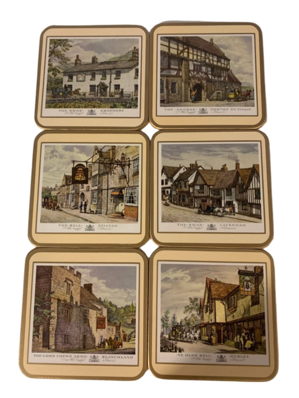 Pimpernel Traditional English Inns Coasters One Size Beige Brown